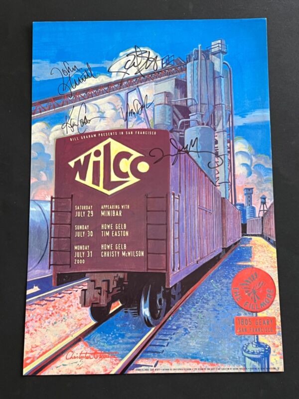 Wilco Band Members Signed this Original Concert Poster during 2000 Fillmore Run