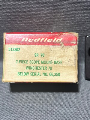 Redfield Scope Base, 2 Piece, Part #512202 SR 70, Winchester 70