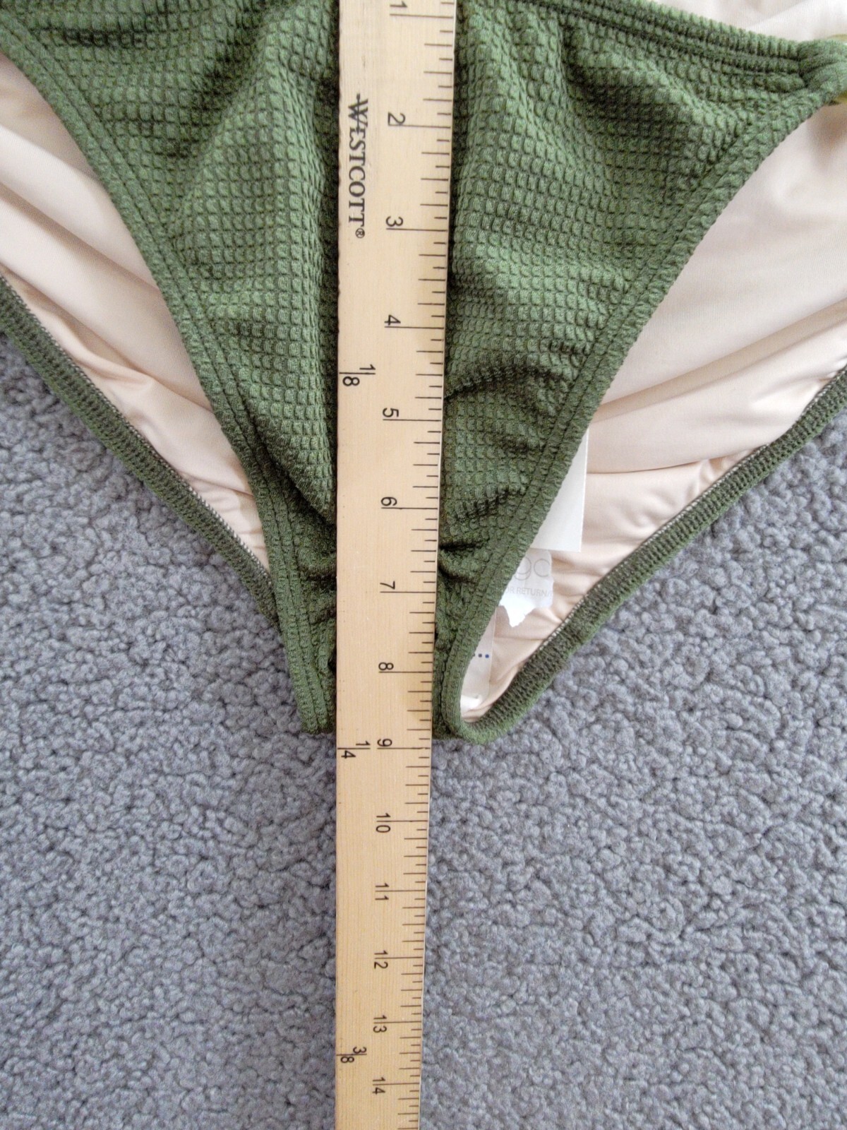 Shoshanna Elasticized wWaist Chain Bikini Bottom Women's XL Olive Pullon Style - Picture 7 of 15