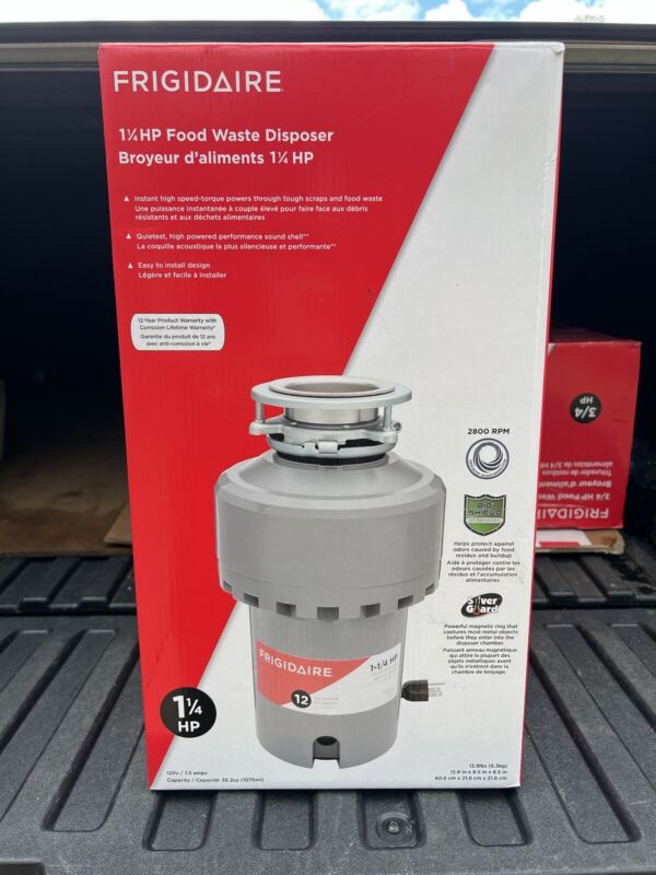 Frigidaire FF13DISPC1 1.25 HP Kitchen Sinks Corded Garbage Disposer Gray New