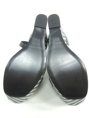 Pre-owned Pour La Victoire , Bonita Sandal Wedge, Womens, Black Us Size 9.5 M Eur 39.5,