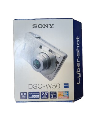 Sony Cyber-shot DSC-W50 6.0MP Digital Camera - Silver