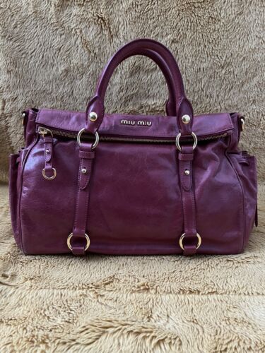 Miu Miu Bauletto (Bruyere Vitello Shine) - RT0524 - Large Miu Miu Bauletto (Bruyere Vitello Shine) - RT0524 - Large