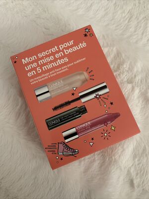 CLINIQUE Ready in 5 set/ Chubby stick lip balm & highlight, high impact mascara 