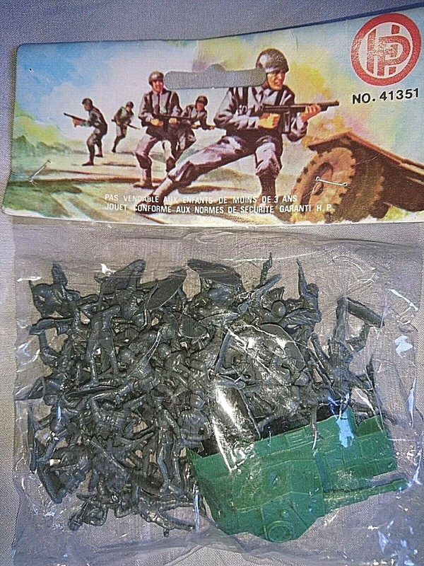 Ancien Pochette Figurine Petit Soldat Hp Plastique Neuf 1970 Sous Blizez NÂ°41351