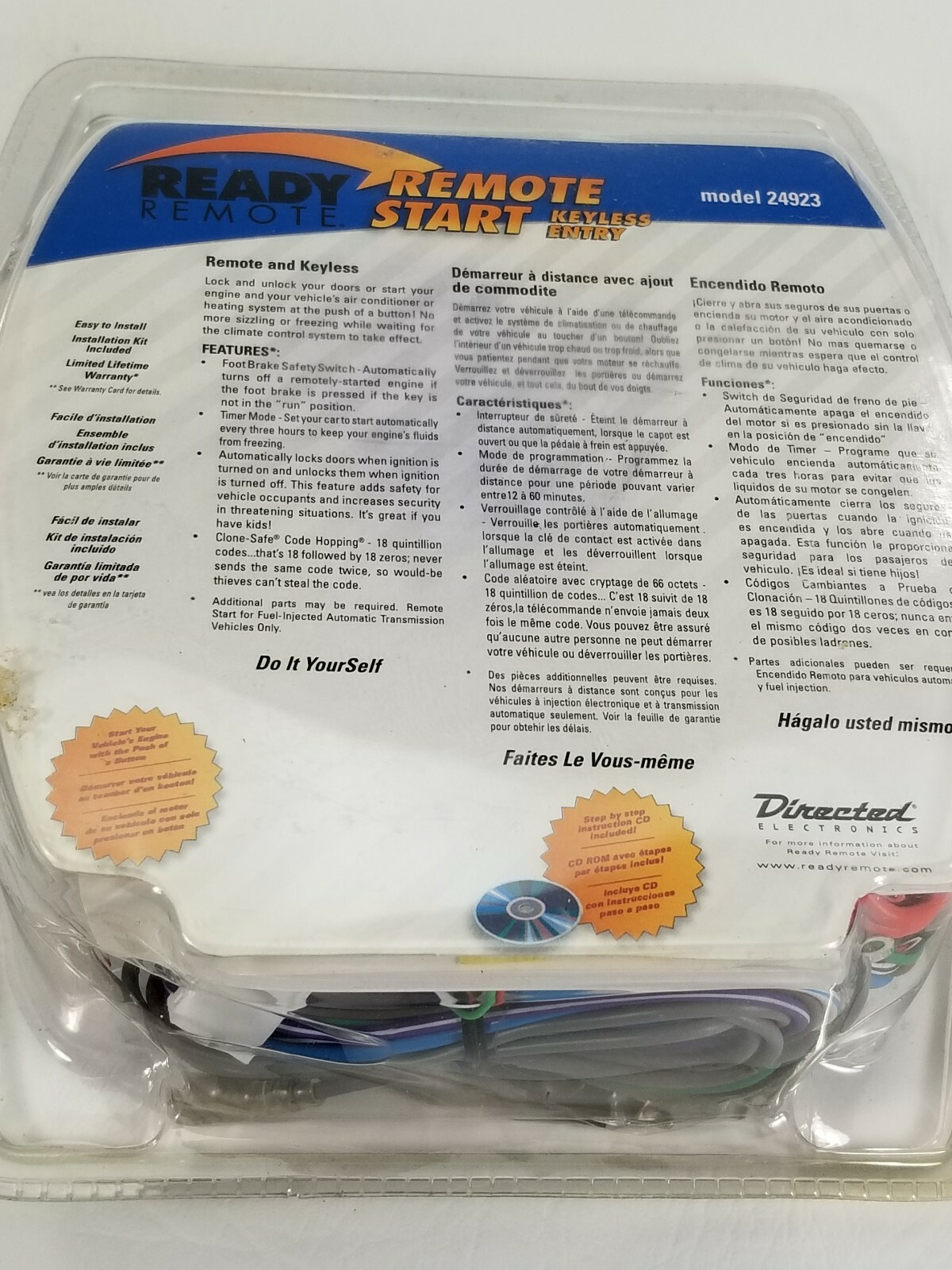 Ready Remote Keyless Entry Start Model 24923 Warm Up Cool Down Sealed