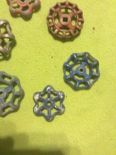 VTG ~ Valve Handles ~ Aluminum ~ Lot of 6 ~ Industrial Steampunk Art Supplies