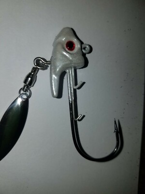BIG SWIMBAIT HEADS 5 PACK! 1-1//4oz WITH HEAVY 6//0 VMC 7161BN SALTWATER HOOKS