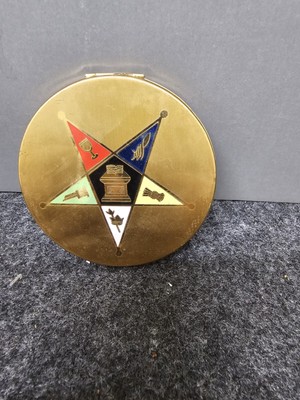 EASTERN STAR COMPACT POWDER ORDER OF EASTERN STAR OES MASONIC AMERICAN 3.5 IN