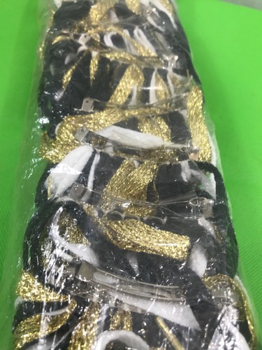 Vintage hair bows lot of 12 clip hair bows New Old Stock Black White Gold