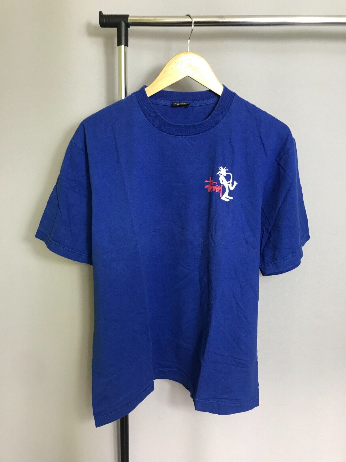 Rare Stussy Outdoor 90s Jazz Man Saxophone Vintage Black T Rare Stussy Outdoor 90s Jazz Man Saxophone Vintage Black T
