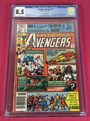 1981 AVENGERS ANNUAL #10 CGC 8.5 WHITE - 1st App ROGUE & Madelyn Pryor NEWSSTAND