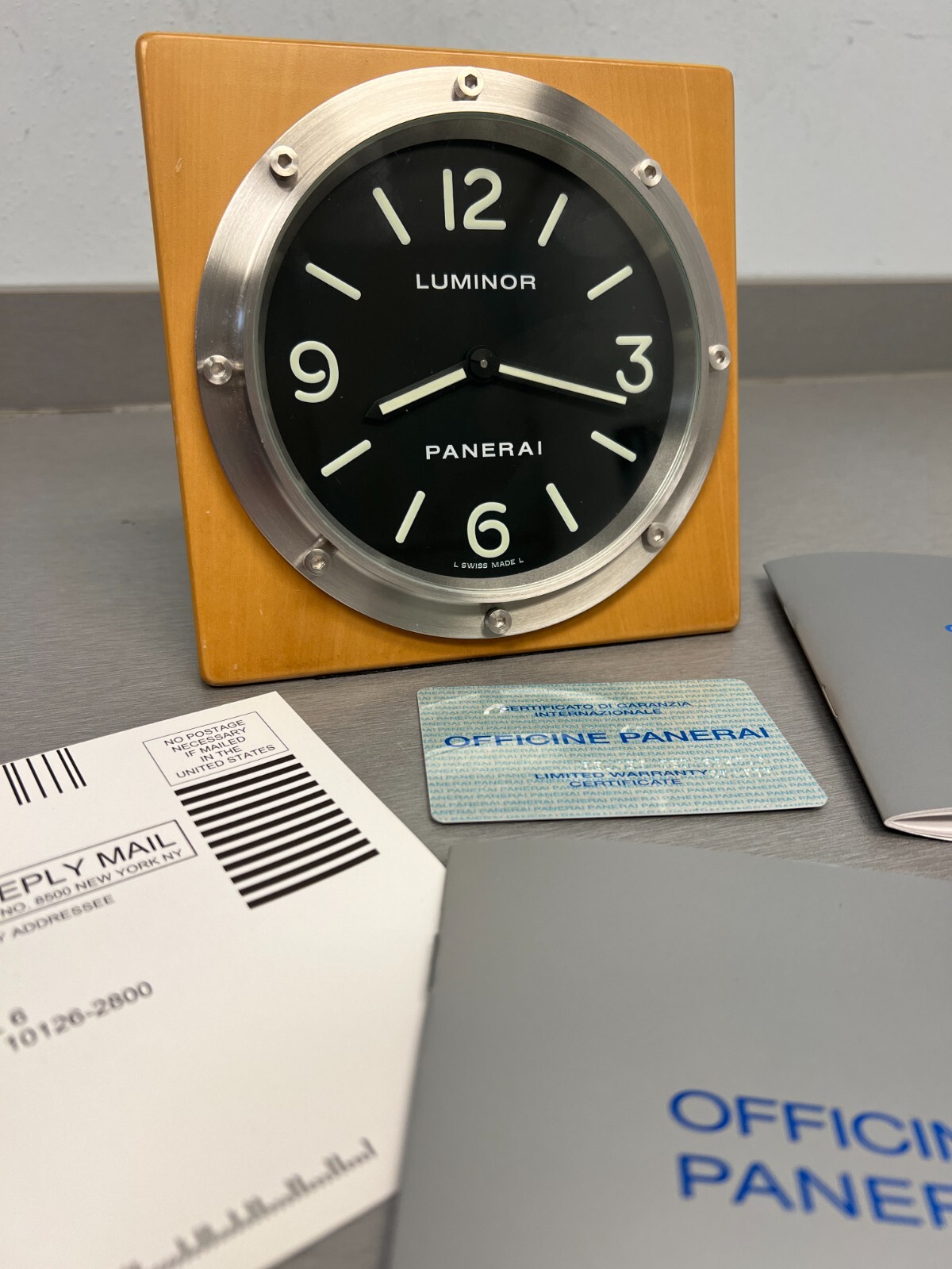 OFFICINE PANERAI 腕時計の説明書と空き箱 OFFICINE PANERAI 純正品 時計 箱 ケース ボックス 内箱 木箱