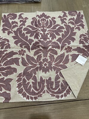 Pottery Barn FRANCESCA Embroidered 24 x 24 Pillow Cover mauve