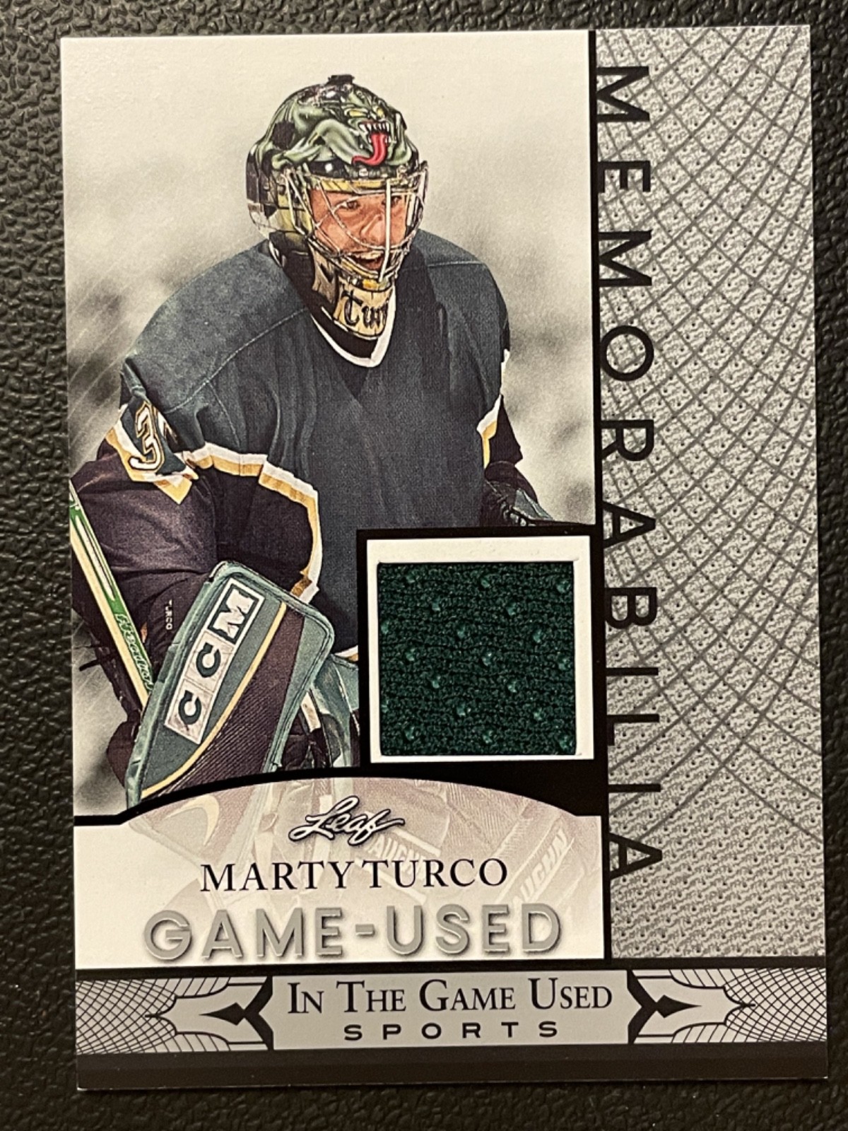 2024 Leaf In The Game Used Memorabilia Silver Marty Turco Jersey