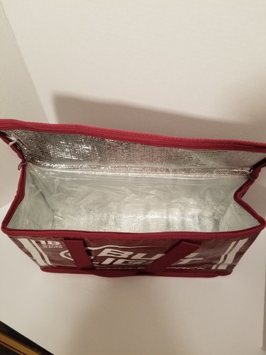 Bud Light Soft Sided Cooler 18 Pack Zip Up IU Indiana Hoosiers Crimson & Cream