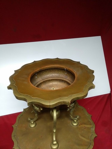 Large Copper and Brass Planter Jardiniere with Removable Top               B1
