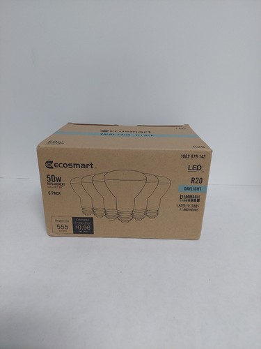 EcoSmart 50-Watt Equivalent BR20 Dimmable LED Light Bulb Daylight (6-Pack)