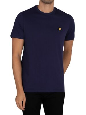 Мужская однотонная футболка Lyle & Scott из органического хлопка, синяя