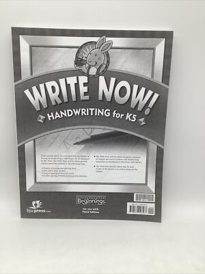 Bob Jones Handwriting For K5 Write Now! Kindergarten BJU (3rd Edition)- NEW
