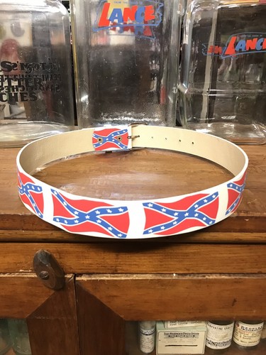 CONFEDERATE BELT Civil War Buckle Plate License