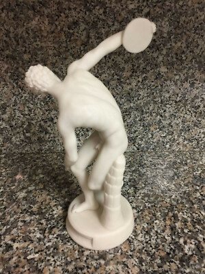 Pacific Giftware Bonded Marble Olympic Nude Roman Discus Thrower NIB