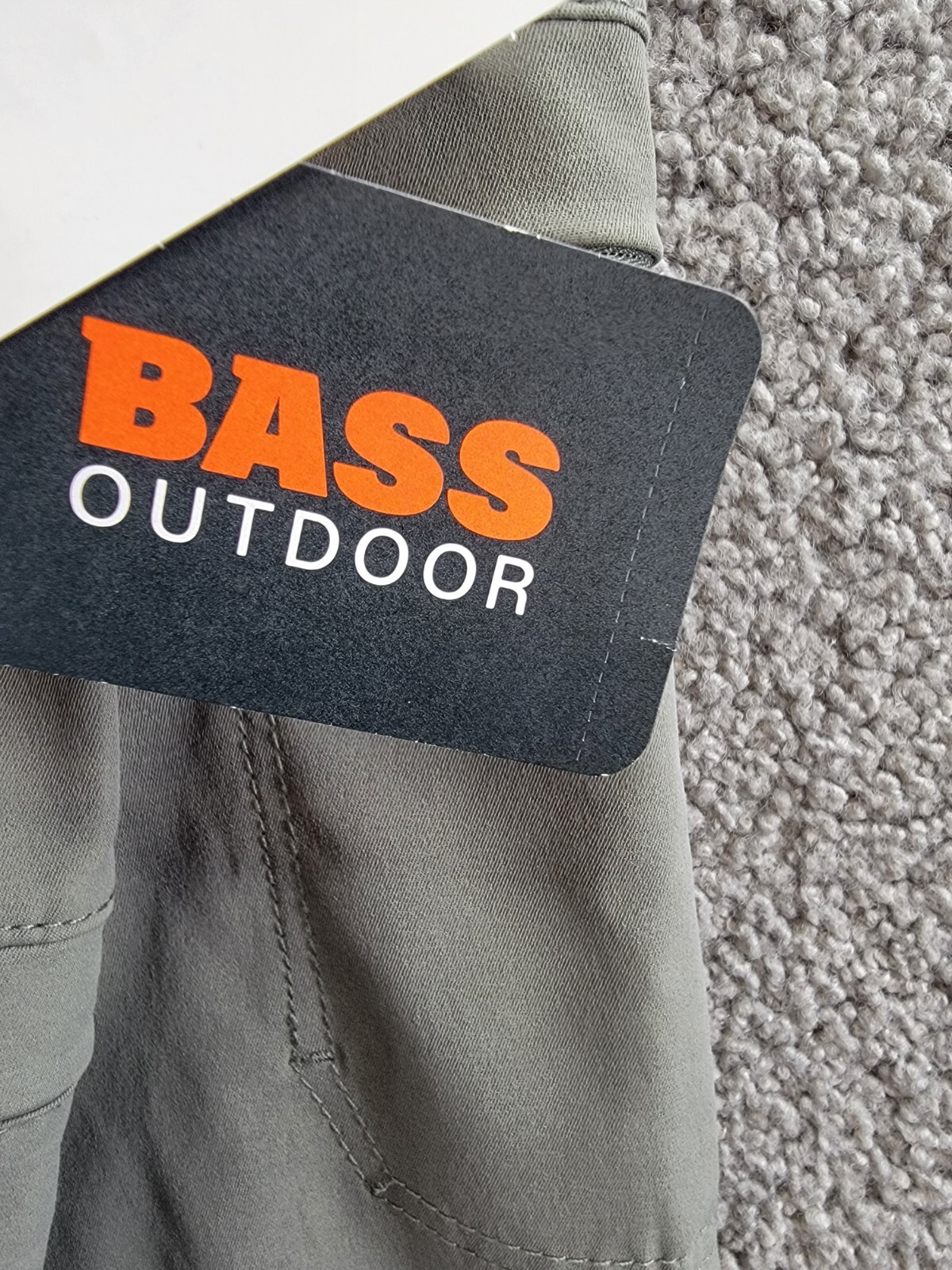 BASS OUTDOOR Essential Tech Cargo Pants Men's 30 Castor Gray Button Zip Closure - Picture 17 of 18