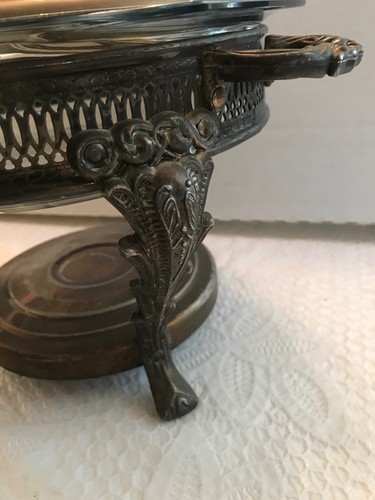 Brass Chafing Dish With Marinex Glass Bowl