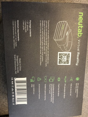 NeuTab VR 2nd Gen Virtual Reality VR Headset 3D Glasses with Remote Controller &