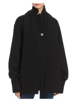 

T ALEXANDER WANG Женская черная зимняя куртка с манжетами и кромкой на пуговицах Пальто, Черный, 4W373007T6