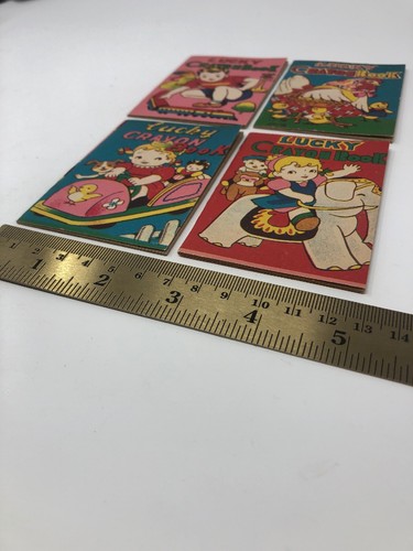 Mini Coloring Book Lot 1950s Unused Lucky Crayon Toy Train Dime Store NOS Vtg