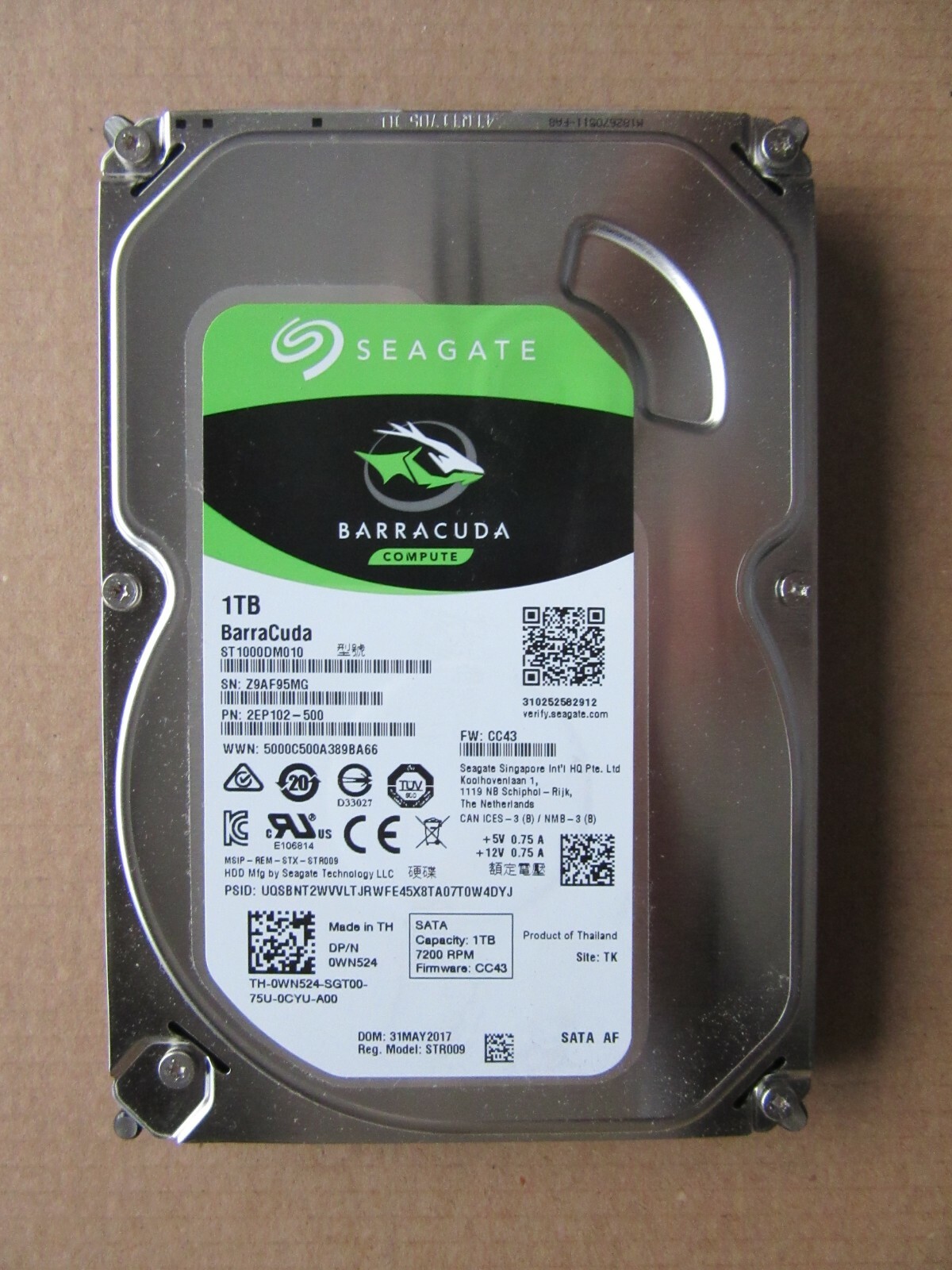 Seagate ST1000DM010 2EP102-500 Hard Drive 1TB 3.5