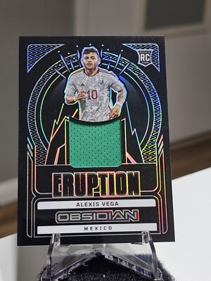 2022-23 Panini Obsidian Eruption Patch Electric Etch Orange RC/199 Alexis Vega  