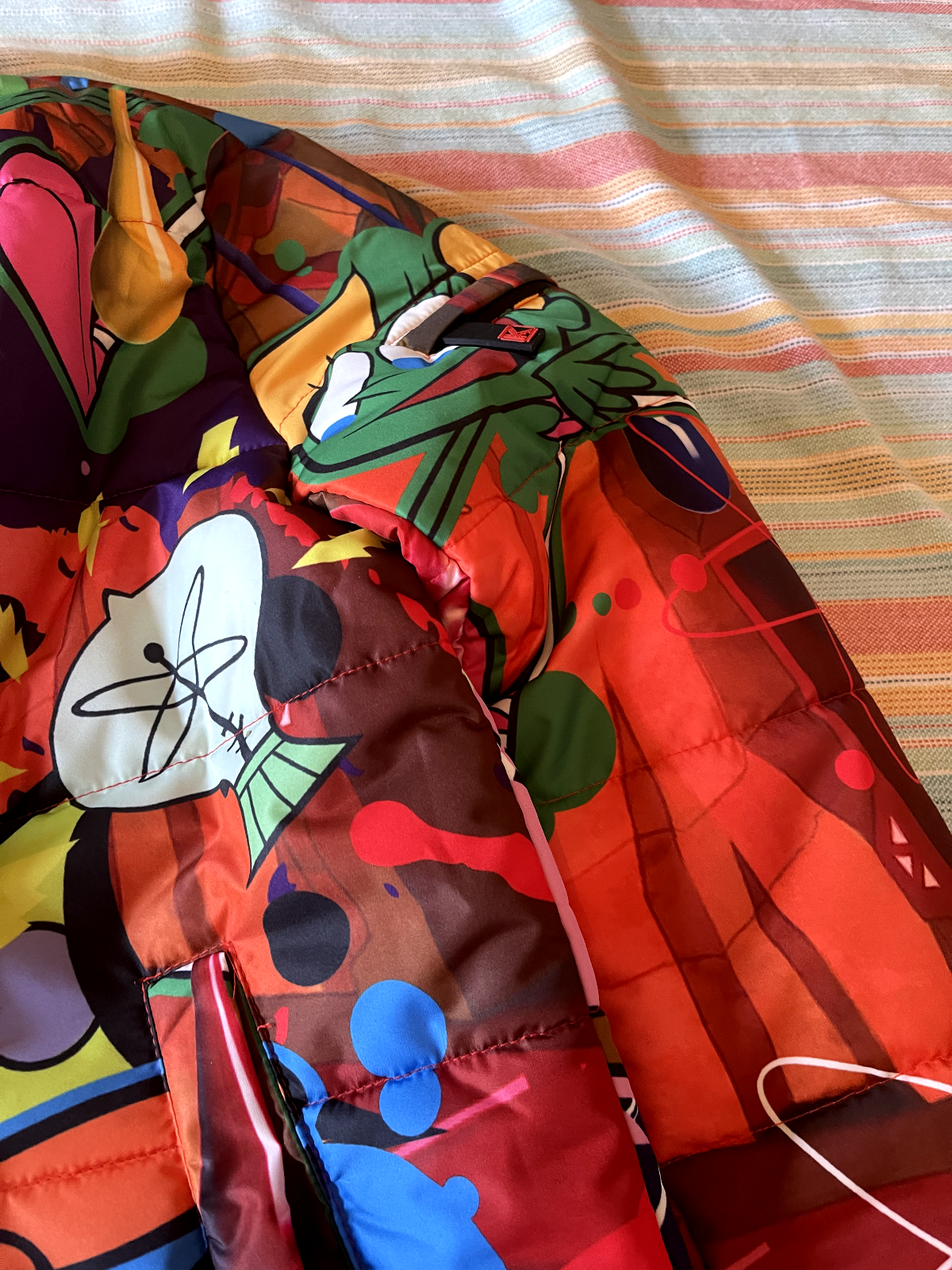 Pre-owned Cartoon Network 2x Xxl Dexters Laboratory Dekryptic Puffer Jacket Coat Mandark Dee Dee Mens In Multicolor