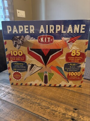 PAPER AIRPLANE KIT - NEW IN BOX  100 UNIQUE PLANES EPIC AIR ADVENTURES 2016