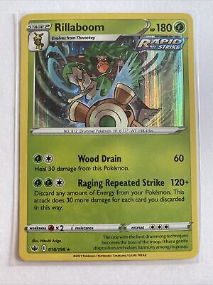 Pokemon Rillaboom 018/198 - Chilling Reign - Holo Foil Rare - TCG Card - Mint