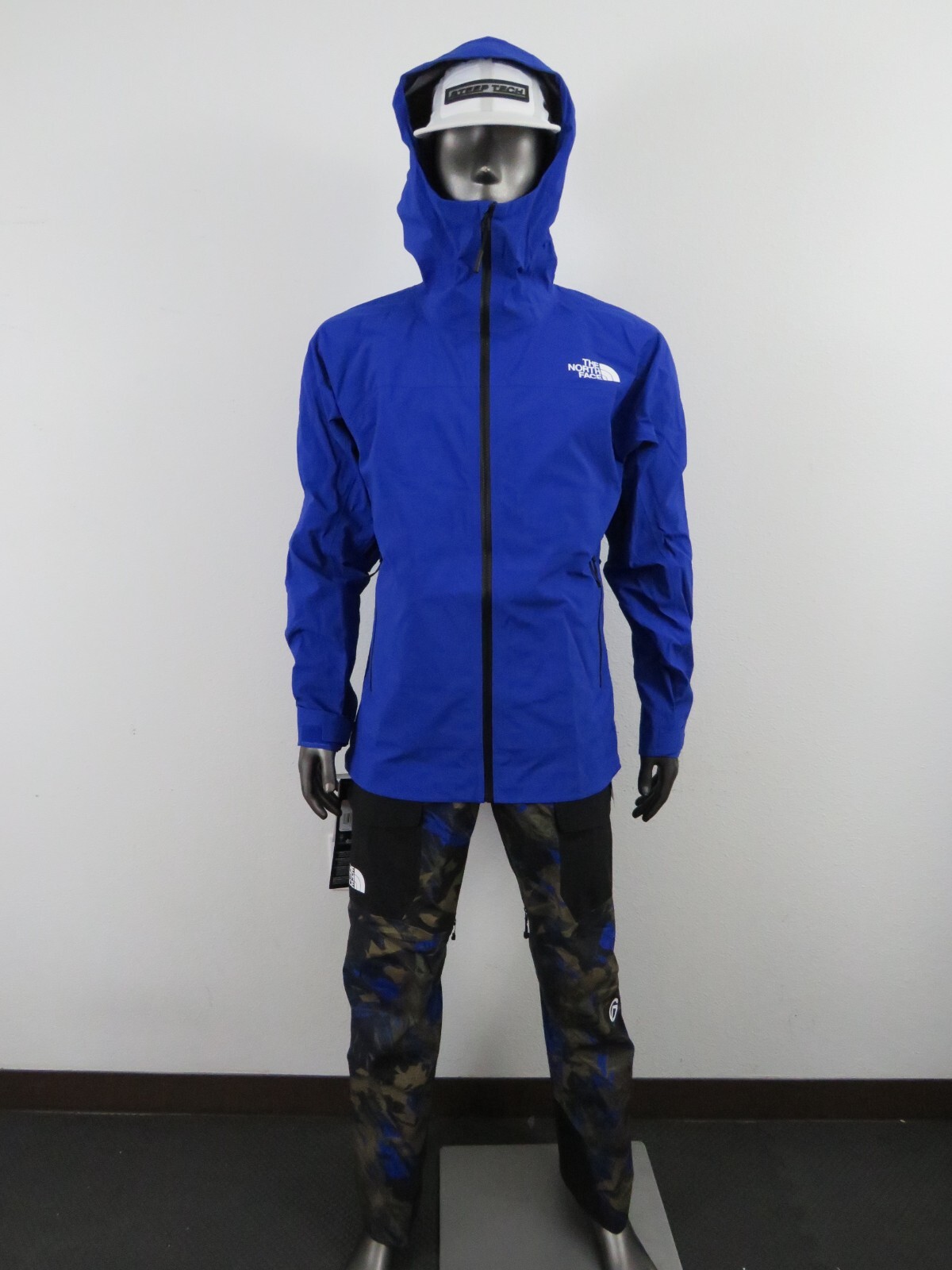 Pre-owned The North Face Mens North Face Summit Verbier Waterproof Futurelight Shell Ski Bibs Pant Olive In Military Olive Summit Mountainscape Print / Tnf Black / Tnf Blue