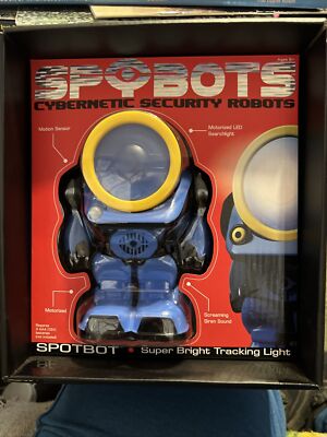 NEW SPYBOTS Cybernetic Security Robots - SPOTBOT - Blue Spybot - Bright LED