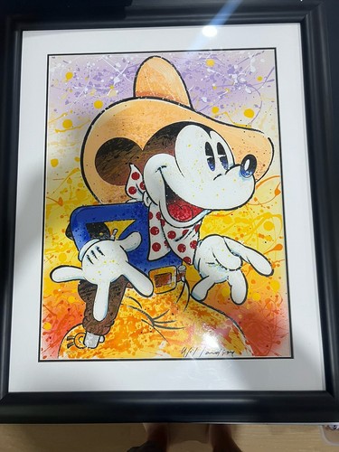 WILL ARDSON ミッキーマウス David Willardson FASTEST DRAW OUT WEST Signed Framed Mickey