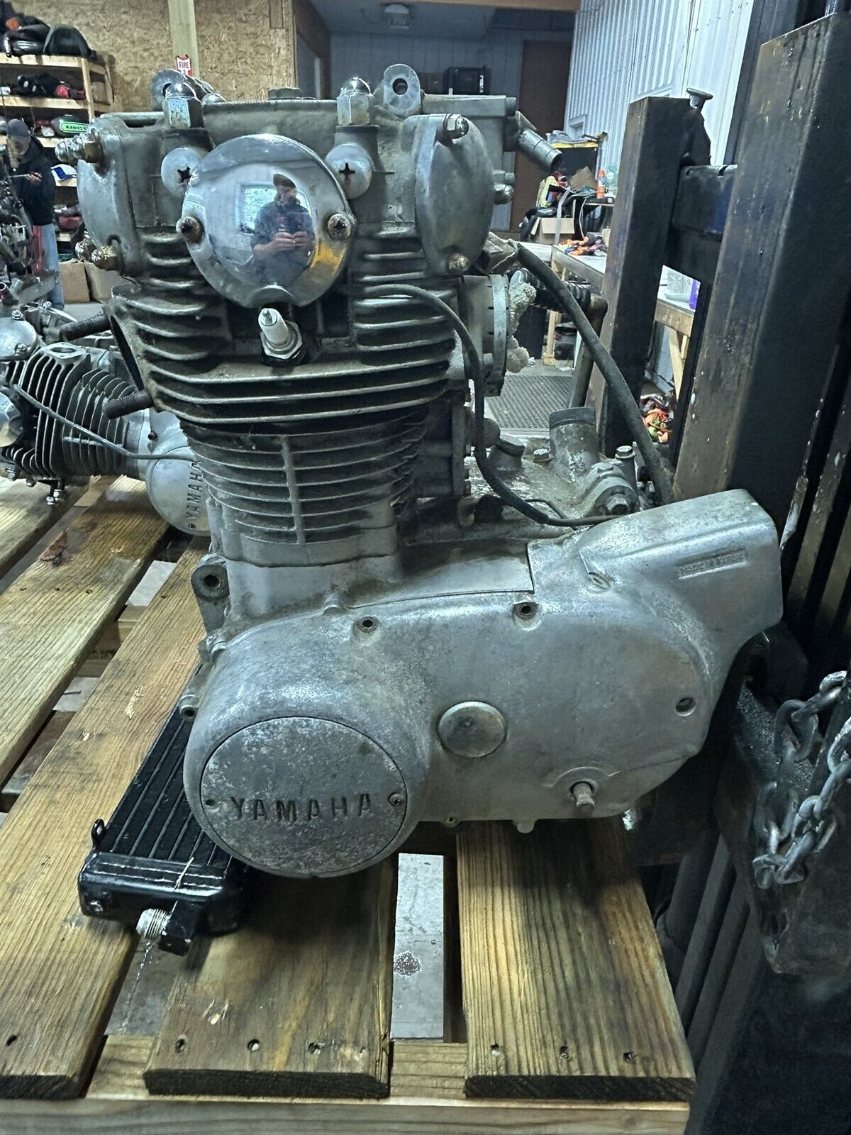 75 Yamaha XS 650 XS650 engine motor LOCKED UP | eBay
