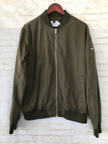 TOPMAN Bomber Jacket Windbreaker Lightweight - Dark Green TOPMAN Bomber Jacket Windbreaker Lightweight - Dark Green
