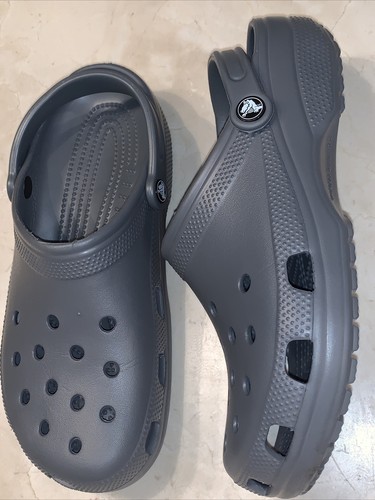 CROCS 'CLASSIC' MENS GREY CLOG SIZE 9/WOMENS SIZE 11 $50 | eBay