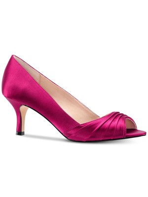 

Женские розовые вечерние кожаные туфли-лодочки NINA Chezare Toe Kitten Heel без шнуровки 7,5 м, Розовый, CHEZARE-YS
