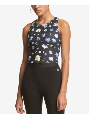 Женский укороченный топ CHAMPION Womens Black с защитой от влаги и запаха Active Wear Crop Top XL