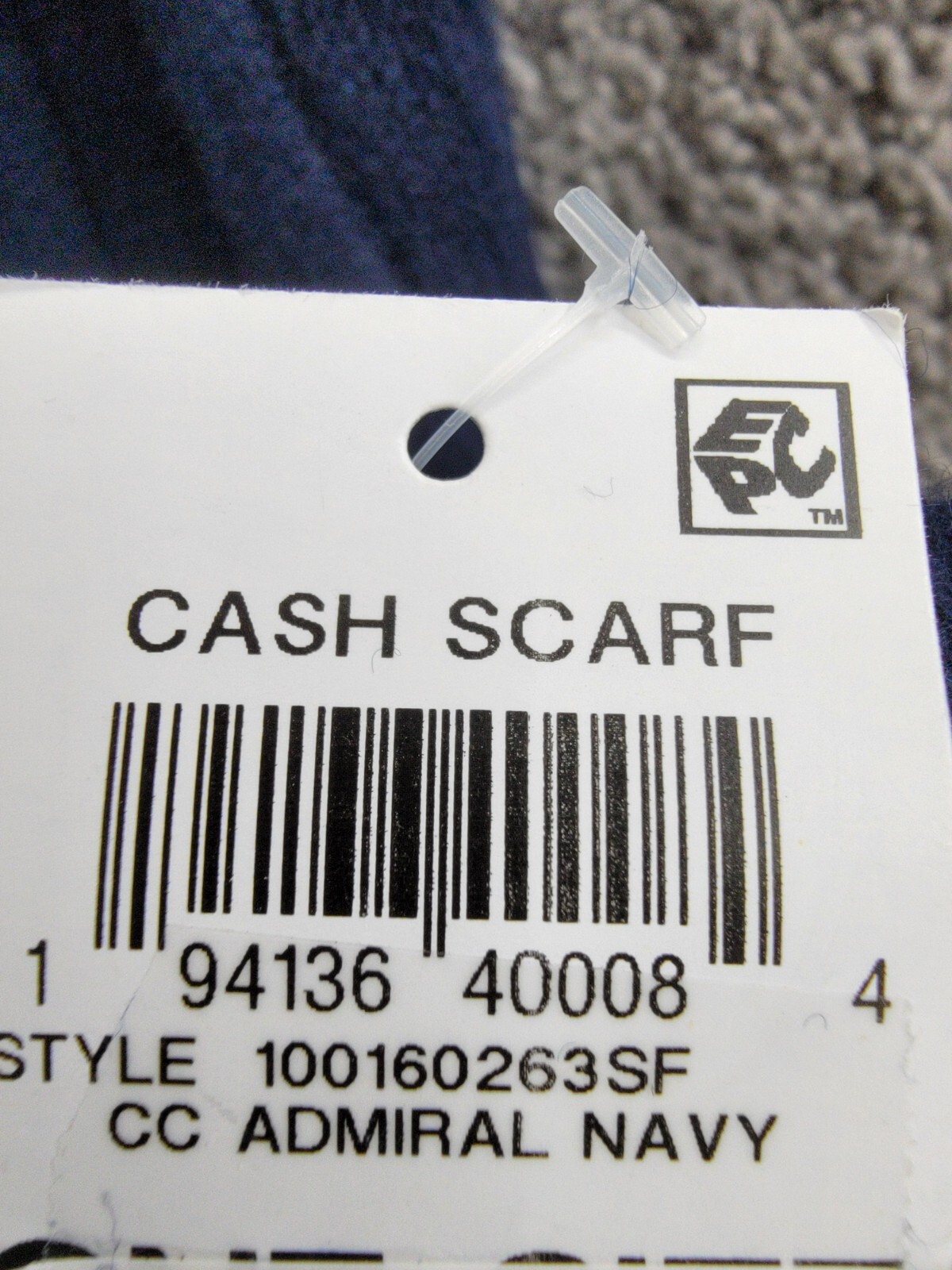 Charter Club Ribbed 100% Cashmere Scarf Women's One Size Navy - Picture 13 of 13