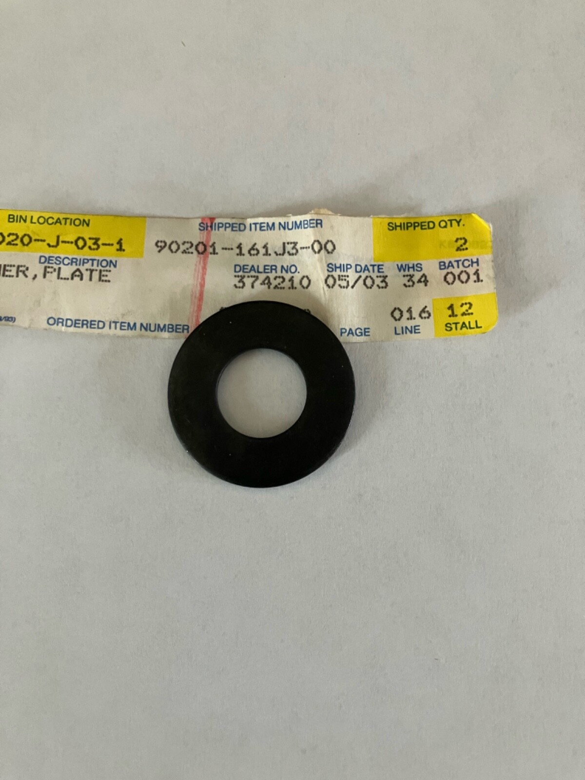 バッチ YAMAHA WASHER PLATE FZR-600,SRX-600,XJ-600,TRD-125,RD-350LC