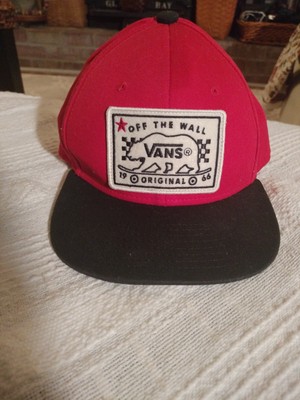 Vans Off The Wall Brand Since 1966 California Bear Red Snapback Baseball Cap