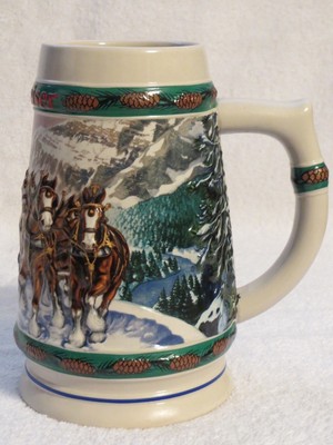 Special Delivery Coach 1993 Budweiser Holiday Stein Mug Anheuser Busch