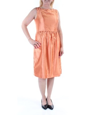 

Женское оранжевое платье MAXMARA без рукавов с вырезом ниже колена и вырезом из драгоценных камней Размер, Оранжевый