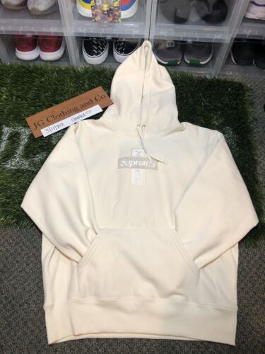 Supreme Cross Box Logo Natural Hooded Sweatshirt | eBay Supreme Cross Box Logo Natural Hooded Sweatshirt | eBay